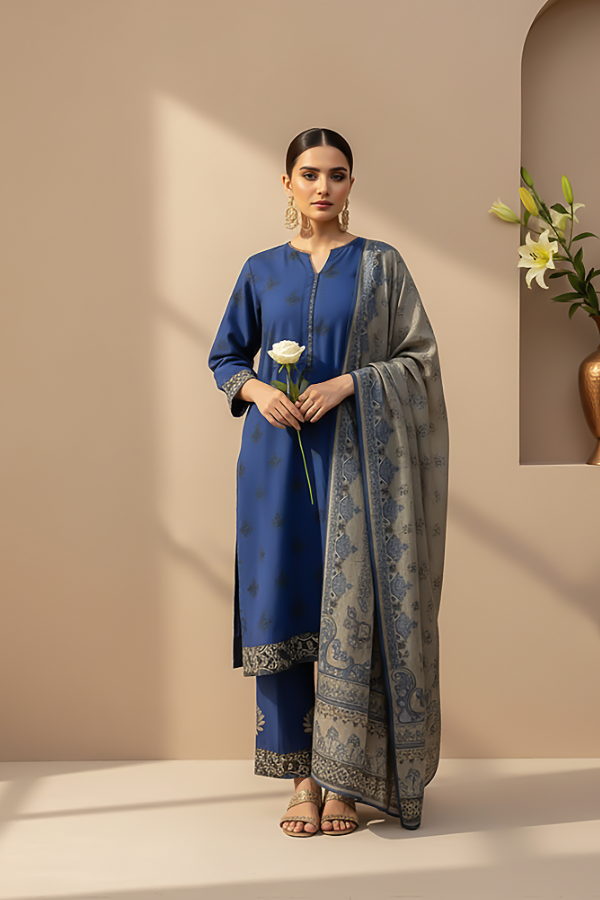 3 Piece - Printed Premium Viscose - V3 - 06