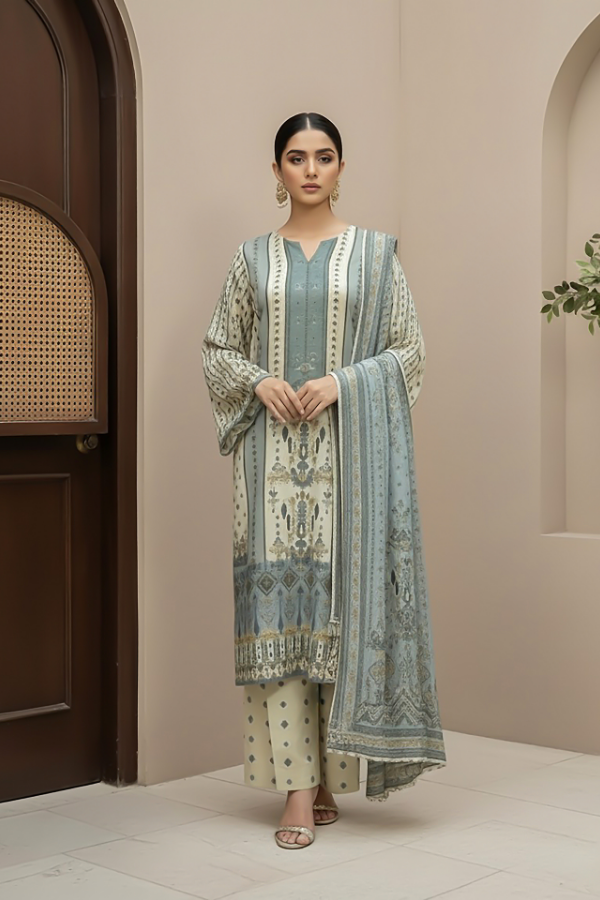 3 Piece - Printed Premium Viscose - V8 - 08